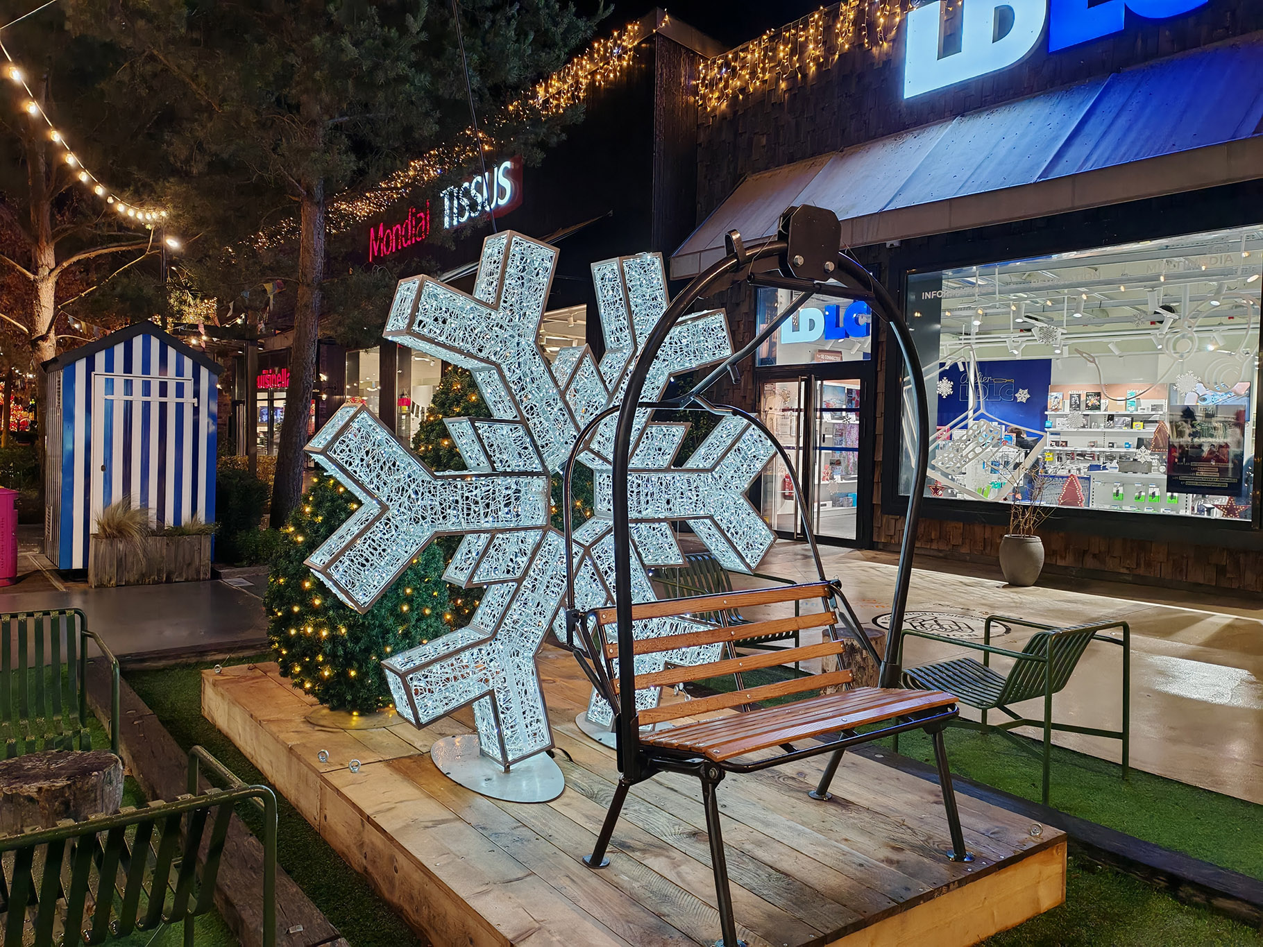 Masterpiece Télésiège et flocon leds