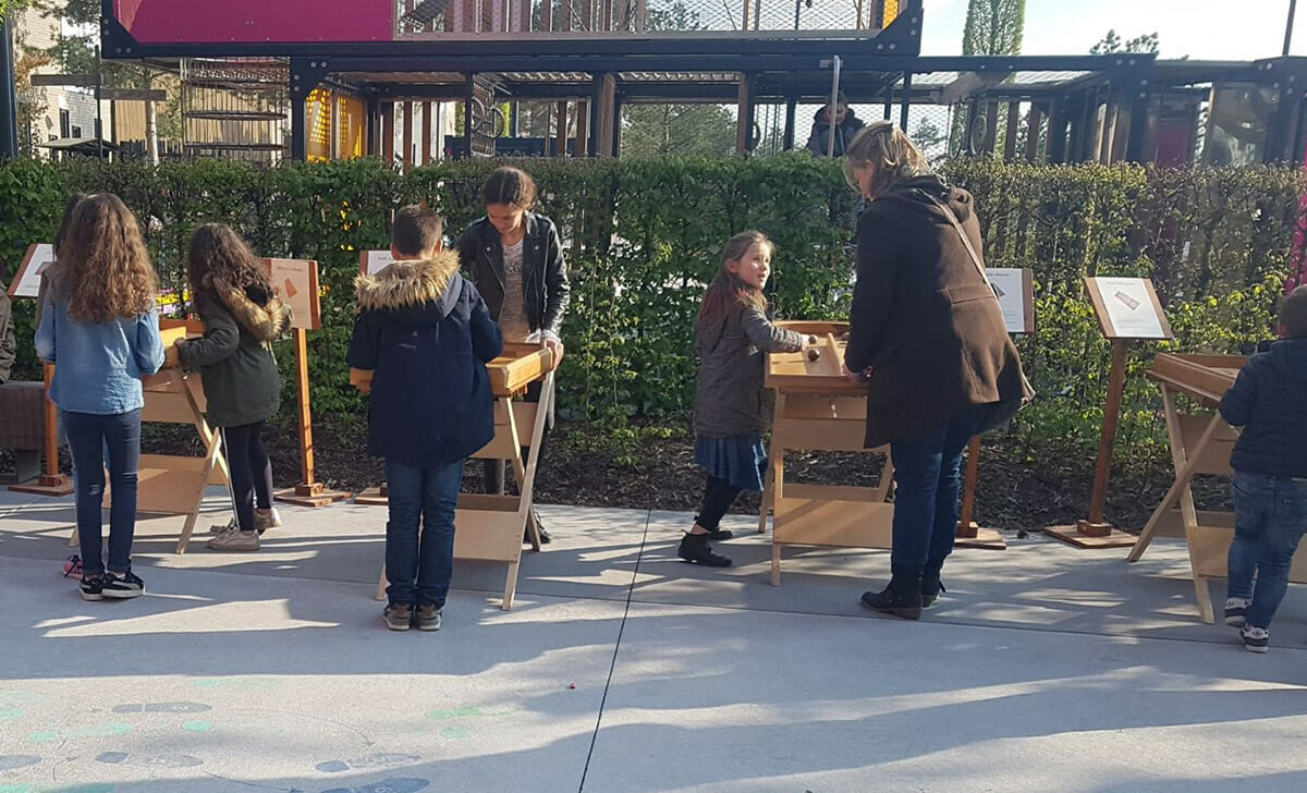 Espace jeux en bois enfants
