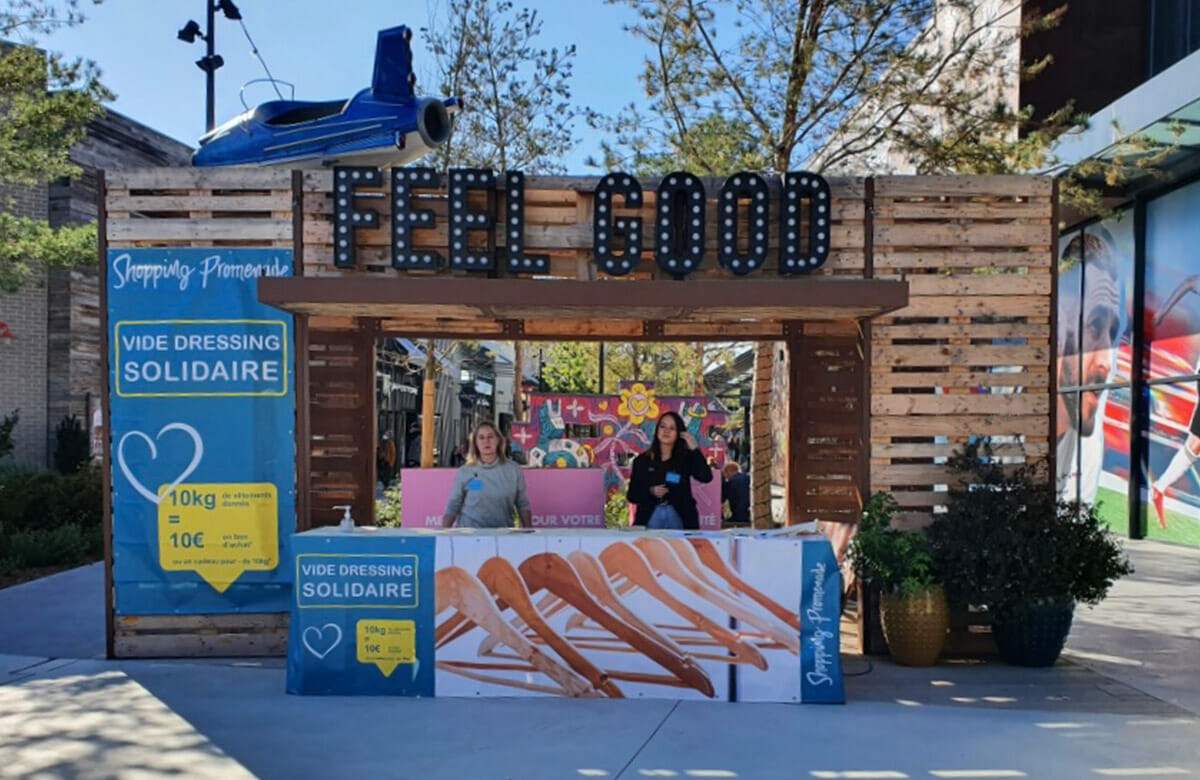 Animation solidaire centre commercial