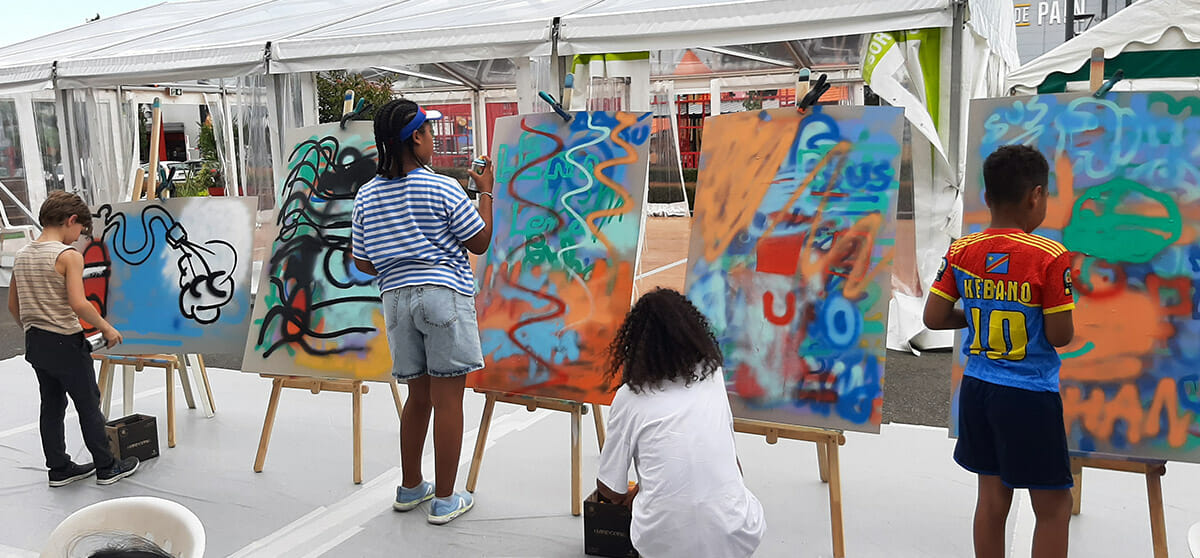 Animation artistique centre commercial