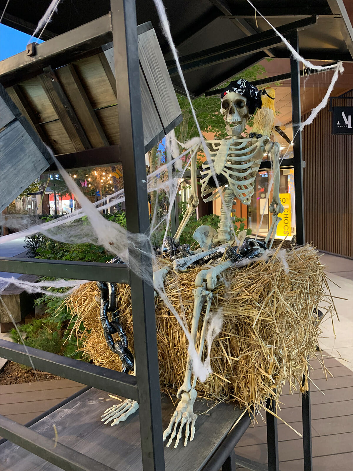Scénographie Halloween en extérieur