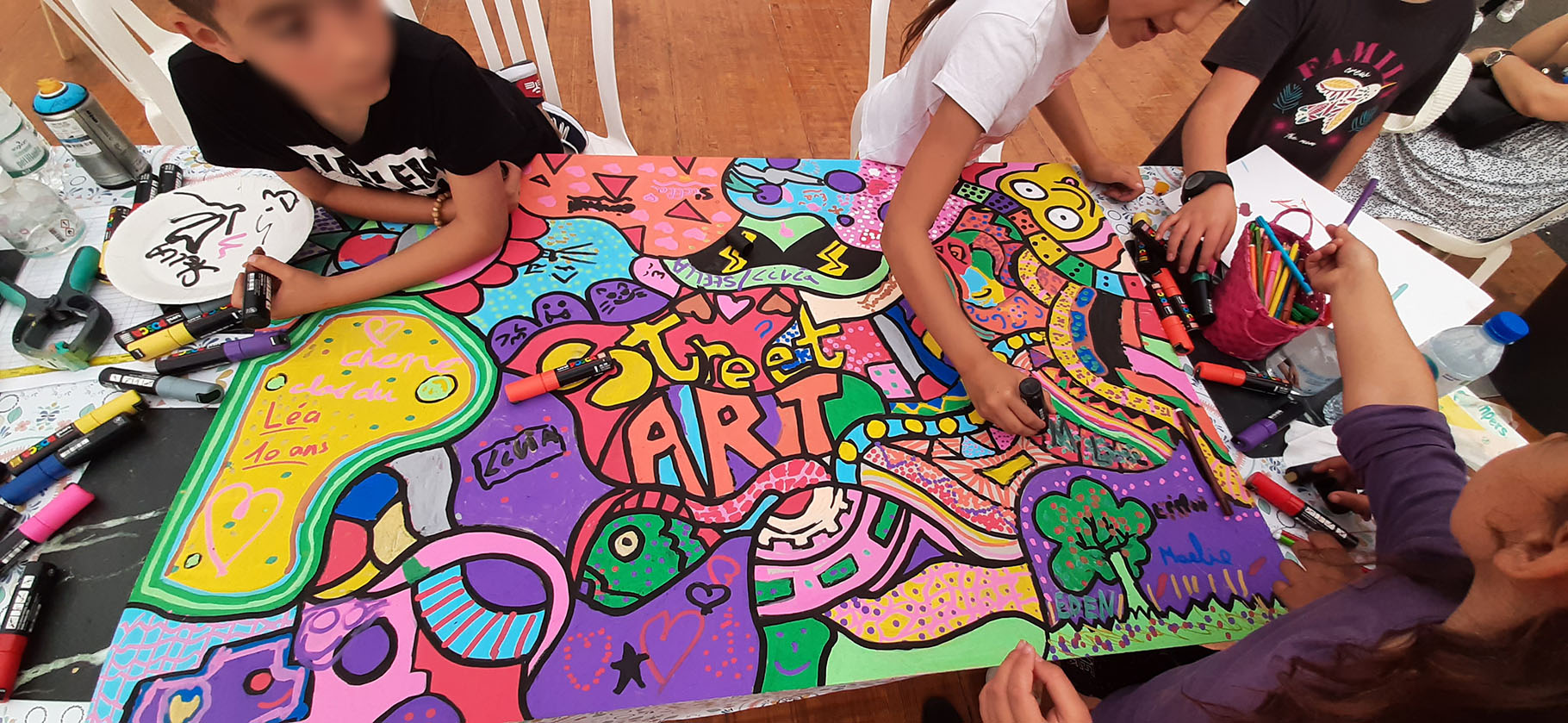 Animation Street art : le panneau géant