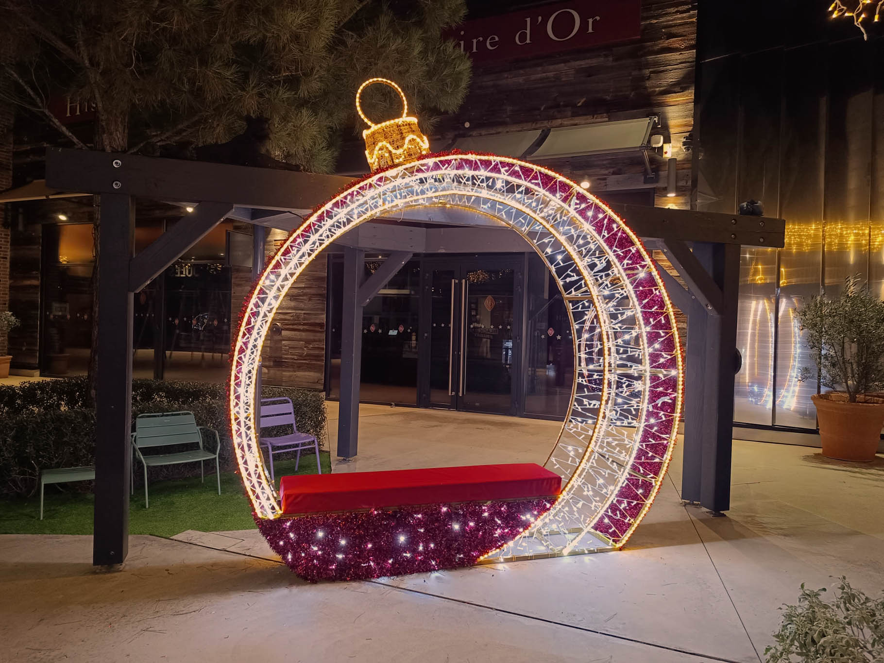 Boule leds stylisée avec assise