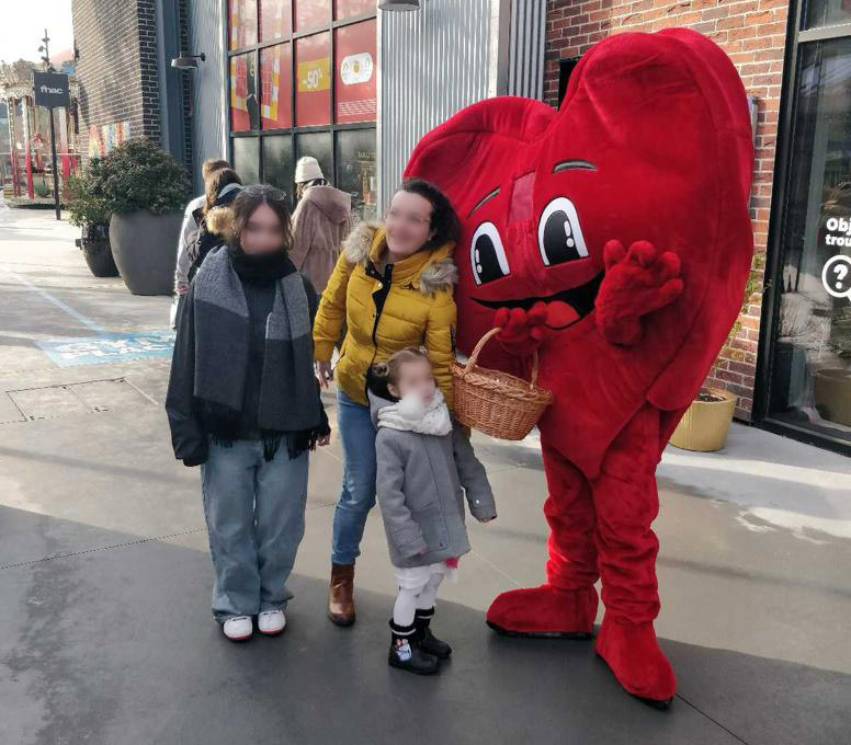 Animation St Valentin : mascottes cœur